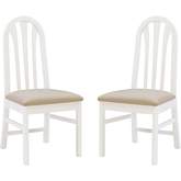 Jesper Dining Chair in White Wood & Neutral Eco Leather