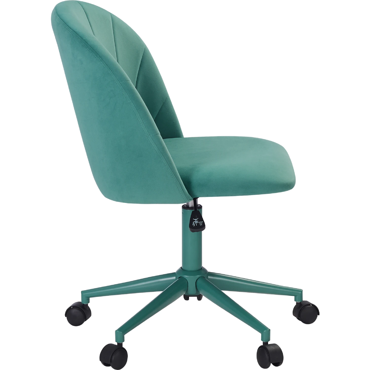 Linon CH301AQUA01U Adalynn Office Chair in Channel Stitched Aqua