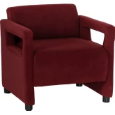 Landon Accent Chair in Berry Red Velvet