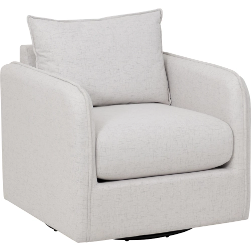 Bianca Swivel Accent Chair in Natural Fabric