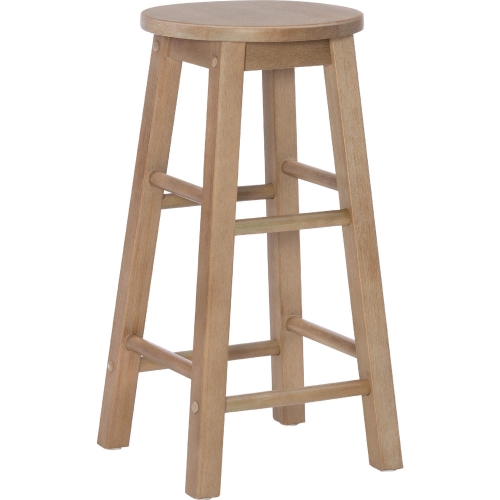 Linon 24" Counter Stool in Grey Wash Finish Wood
