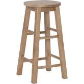 Linon 24" Counter Stool in Grey Wash Finish Wood