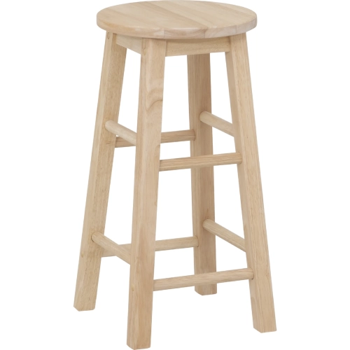 Abby 24" Counter Stool in Unfinished Natural Brown Wood