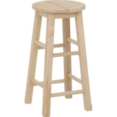 Abby 24" Counter Stool in Unfinished Natural Brown Wood