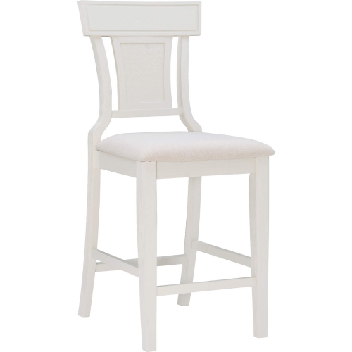 Rylan 26" Counter Stool in White Wash Wood & Beige Fabric
