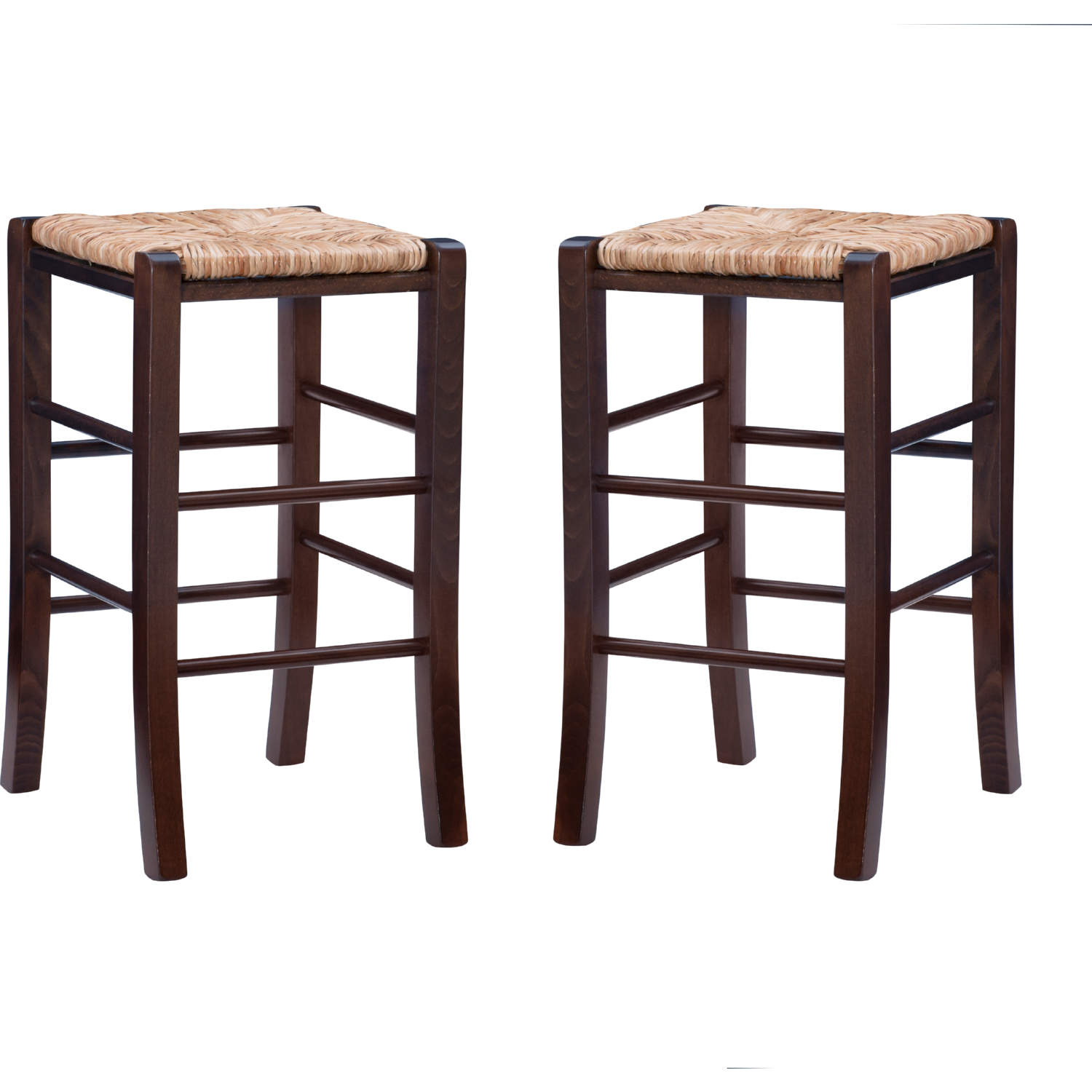Linon CS275WAL02ASU Gianna Backless Counter Stool in Walnut Finish Wood