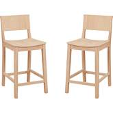 Devin Counter Stool in Unfinished Wood (Set of 2)