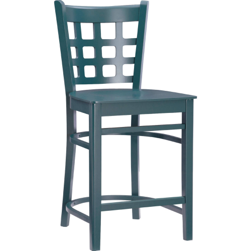 Lola Counter Stool in Hunter Green Finish Wood (Set of 2)