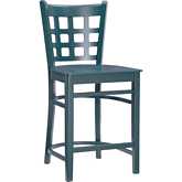 Lola Counter Stool in Hunter Green Finish Wood (Set of 2)