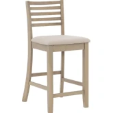 Torino Ladder Counter Stool in in Grey Wash Wood