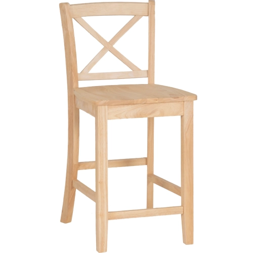 Torino X Back Counter Stool in Unfinished Wood
