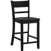 Torino Villa Counter Stool in Black Wood
