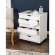 Cary 6 Drawer Wide Roll Cart in White Wash Wood