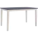 Marcum Counter Dining Table in White & Charcoal Wood