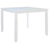 Mayfair 48" Square Counter Height Dining Table in White Wood