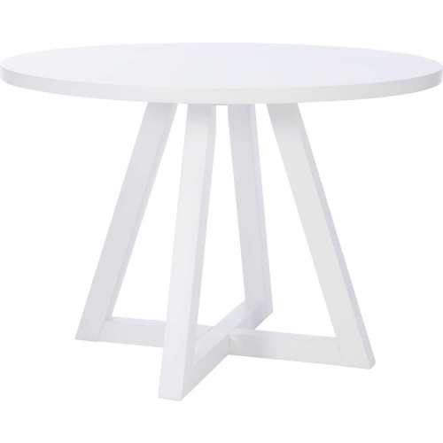 Mayfair 44" Round Dining Table in White Wood