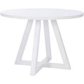 Mayfair 44" Round Dining Table in White Wood