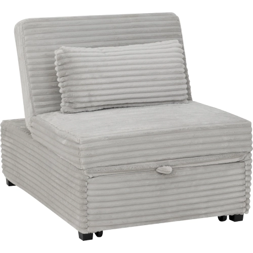 Boone Sleeper Chair in Grey Corduroy Fabric