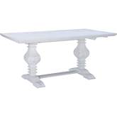 Mcleavy Dining Table in Distressed White Wood