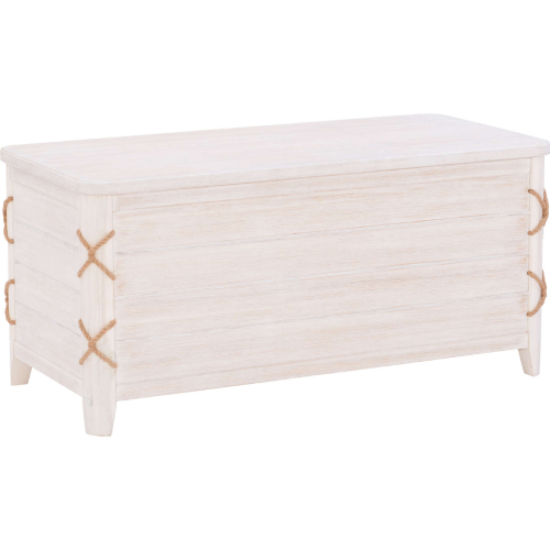 Brosnan Cedar Chest in White Wash Wood & Rope