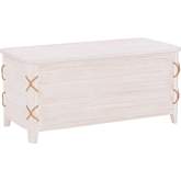 Brosnan Cedar Chest in White Wash Wood & Rope