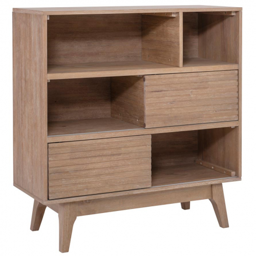 Ripples Bookcase in Natural Finish Wood