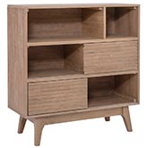 Ripples Bookcase in Natural Finish Wood