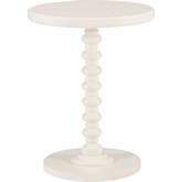 Aurora Side Table in Off White Finish Wood