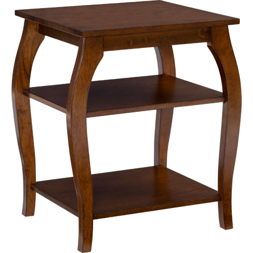 Prismatic Side Table in Hazelnut Finish Wood