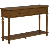 Mcghie Console Table in Hazelnut Brown Wood