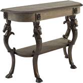 Gypsy Console Table in Pewter Grey Brown Wood & Iron