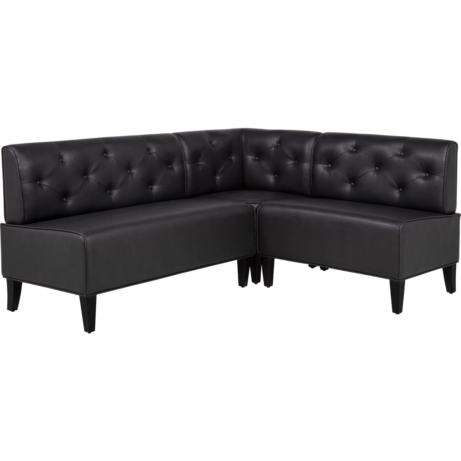 Powell D1470D21NKBLK Adler Dining Nook Banquette in Black Wood