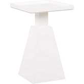 Cecilia Side Table in White Wood