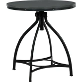 Hawkford 36" Adjustable Round Counter Dining Table in Grey Wood & Gunmetal