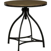 Hawkford 36" Adjustable Round Counter Dining Table in Wood & Gunmetal
