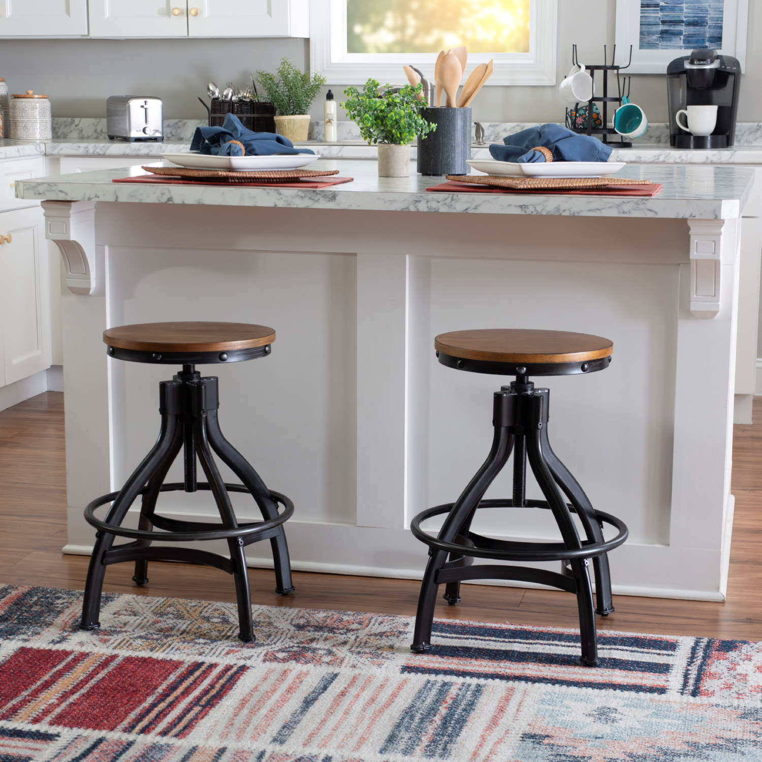 Powell Hawkford Backless Stool - Thumbnail 4