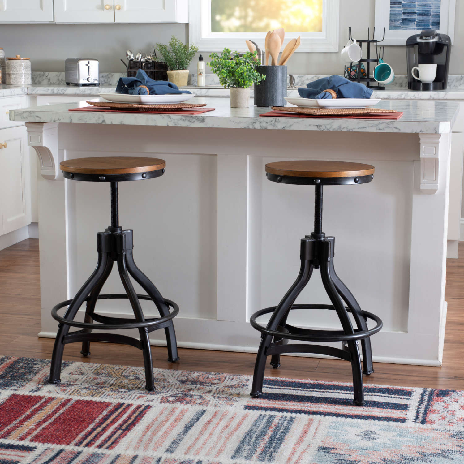 Powell Hawkford Backless Stool - Thumbnail 5