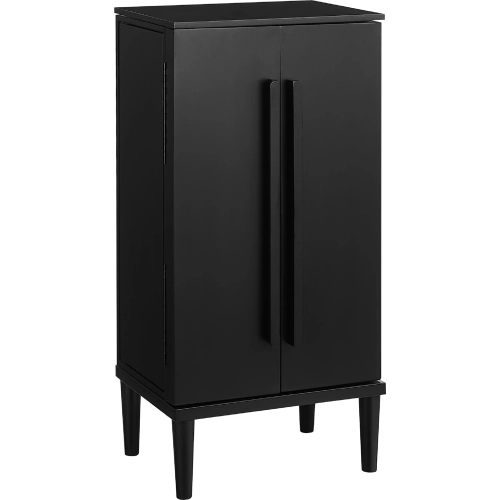 Mekia Jewelry Armoire in Black Wood
