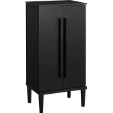 Mekia Jewelry Armoire in Black Wood