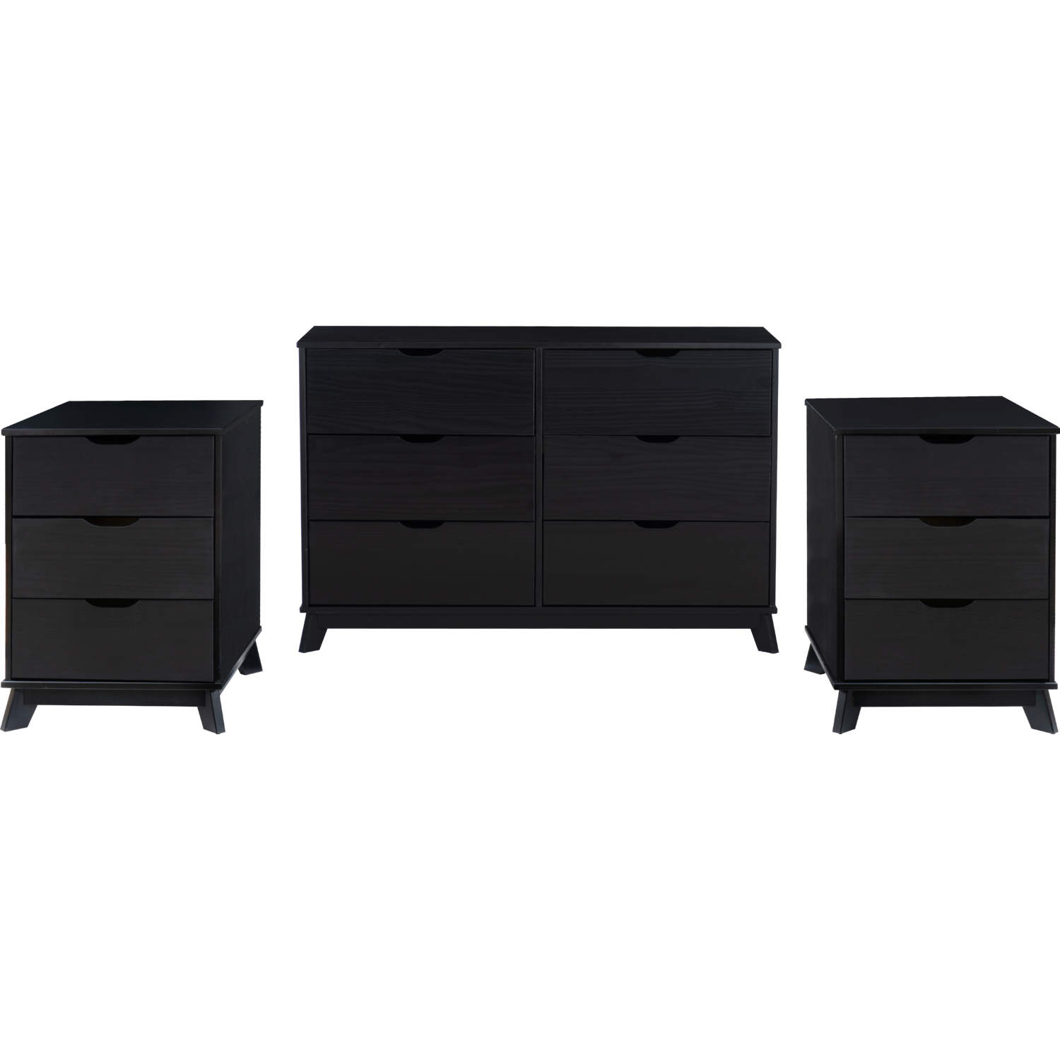 white christmas dresses Devi Traditional 3-Piece Solid Wood Nightstand and Dresser Set — 24/7 Shop  At Home main image 1
