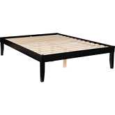 Polly Full Platform Bed Black in Black