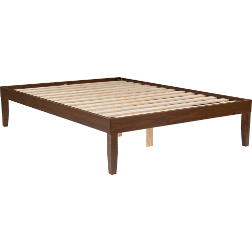 Polly Full Platform Bed Walnut in Walnut Brown