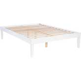 Polly Full Platform Bed White in White