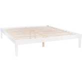 Polly King Platform Bed White in White