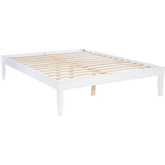 Polly Queen Platform Bed White in White