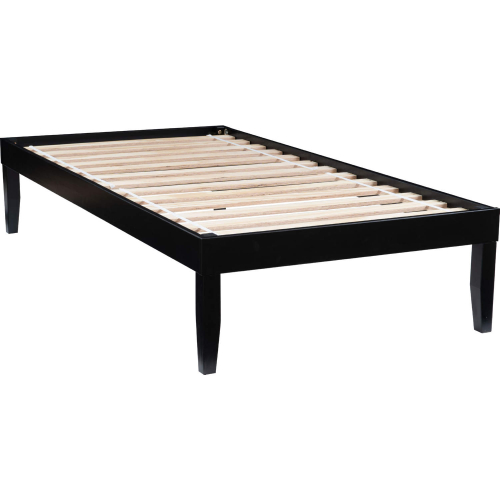 Polly Twin Platform Bed Black in Black
