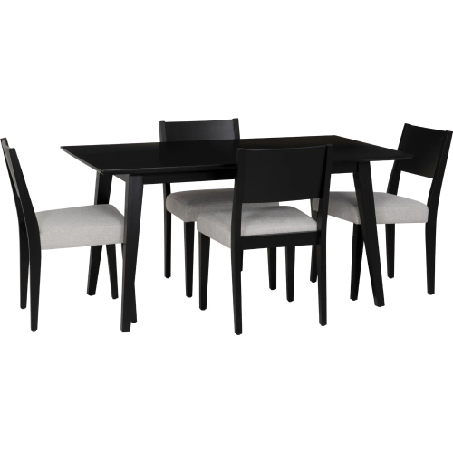 Cadence 5 Piece Dining Set in Black