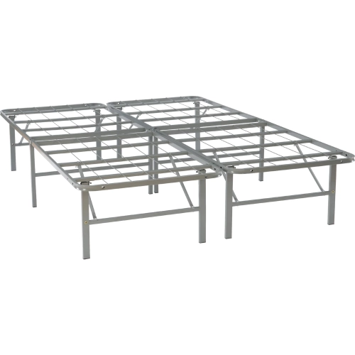Franson Full Folding Platform Bed Frame in Dark Pewter Metal