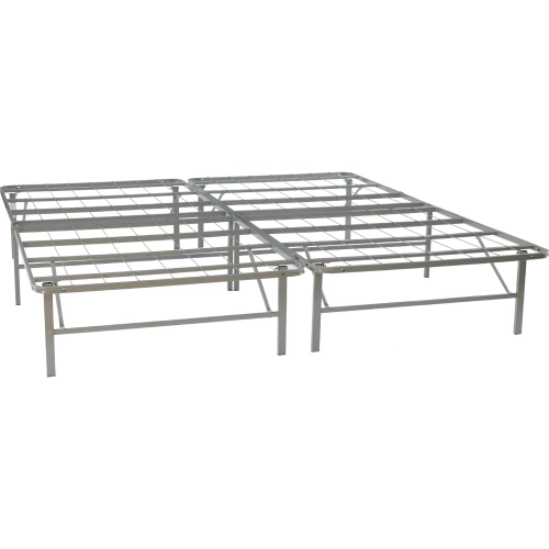 Franson King Folding Platform Bed Frame in Dark Pewter Metal