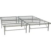 Franson King Folding Platform Bed Frame in Dark Pewter Metal